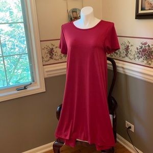 Red (medium hue) LuLaRoe high/low dress